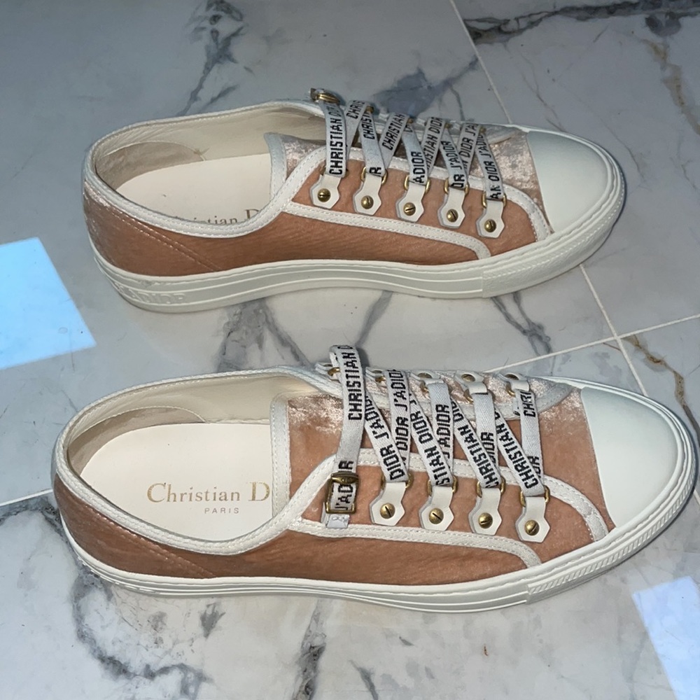 🌟Christian Dior Blush Velvet Trainers 🌟 - Picture 5 of 12
